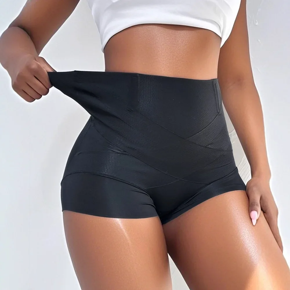 سراويل نسائية جديدة 2025 عالية الخصر هيدروليكية متقاطعة للتحكم في البطن بدون خياطة #4