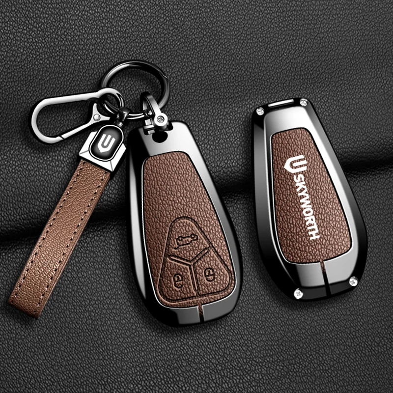 Funda de aleación de zinc para llave de coche Skyworth EV6 Skywell ET5 HT-i HTI Imperium SEV Elaris Beo Phev, accesorios de cubierta para mando a distancia