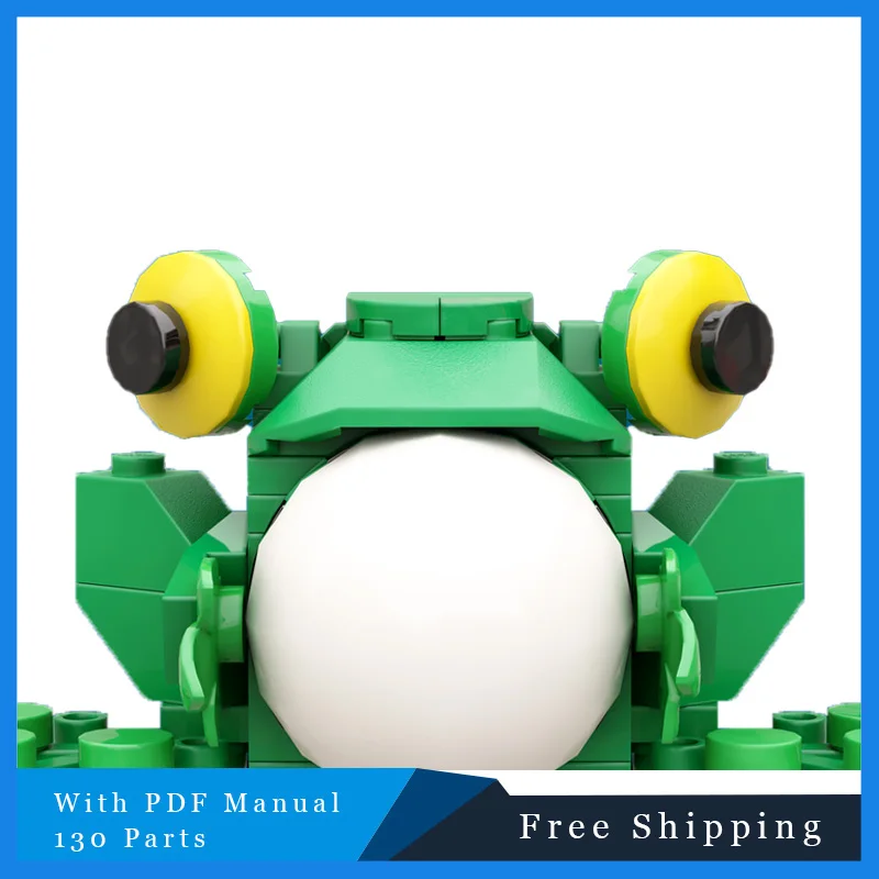 

130 шт., креативные животные MOC, строительные блоки, модель серии, крутая лягушка, принц, кирпич, детская комбинированная головоломка «сделай сам», рождественские подарки