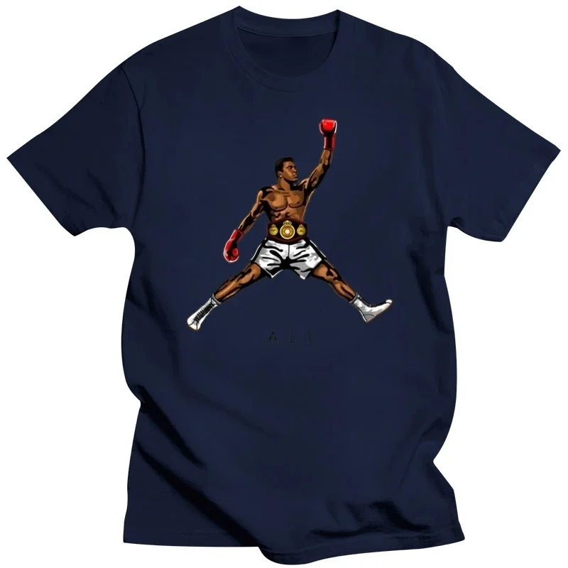 2024 MenFashion Fly Mohammed Ali baskılı T Shirt komik Tee gömlek Hipster erkek serin Tops vintage Summe New Arrival man