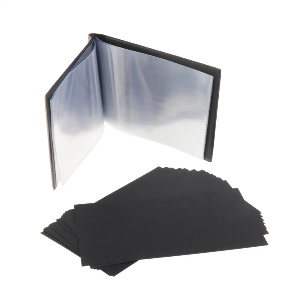 PU Leather Collection Album 40 Pockets Bill Note Book Holder
