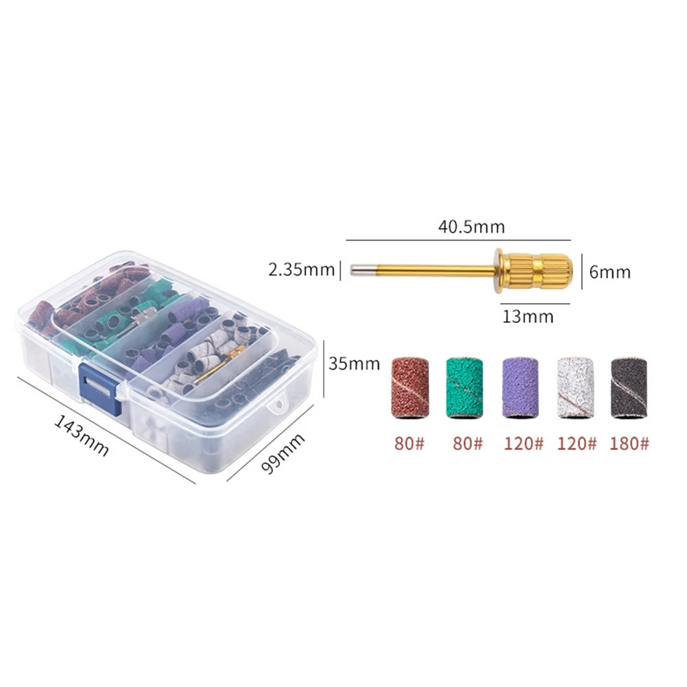 

1 Set Drill Manicure Polishing Fine Grit White Grinding Sanding Bands For Natural Artificial Nails Lightweight Durable Portable