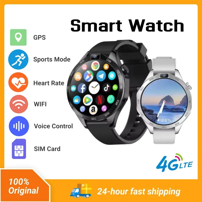 

Круглые 4G мужские умные часы PolishMenu обновление SIM-карты 8 ГБ + 128 ГБ Android 8,1 двойная камера WIFI GPS 1,85 "экран 1380 мАч SIM-карта