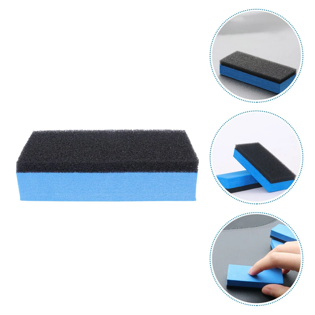 

6pcs Cleaning Sponge High-Density Car Wax Applicator Pad Dirt Grime Absorbent Tire Shine Applicator Sponges Polishing Detailing