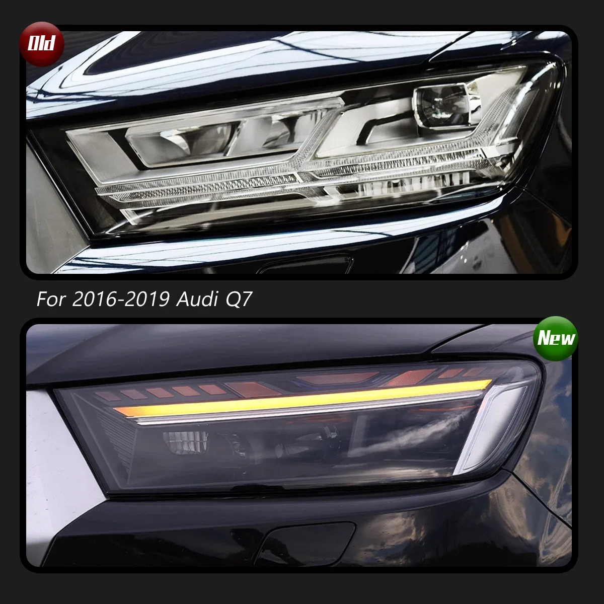 

TYPY New LED Car Headlights For Audi Q7 Headlight 2016-2019 Signals Auto Accessories Daytime Running Lights