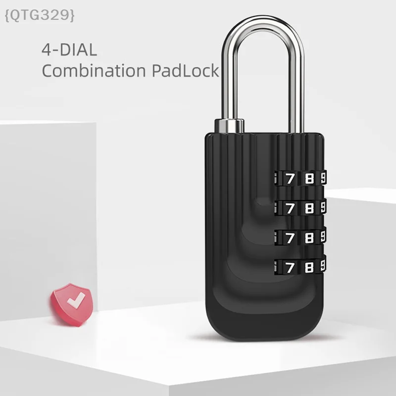 {QTG329} قطعة واحدة من قفل رقمي آمن - طلاء خبز مموج خفيف، مثالي لأمتعة السفر وخزانة الصالة الرياضية