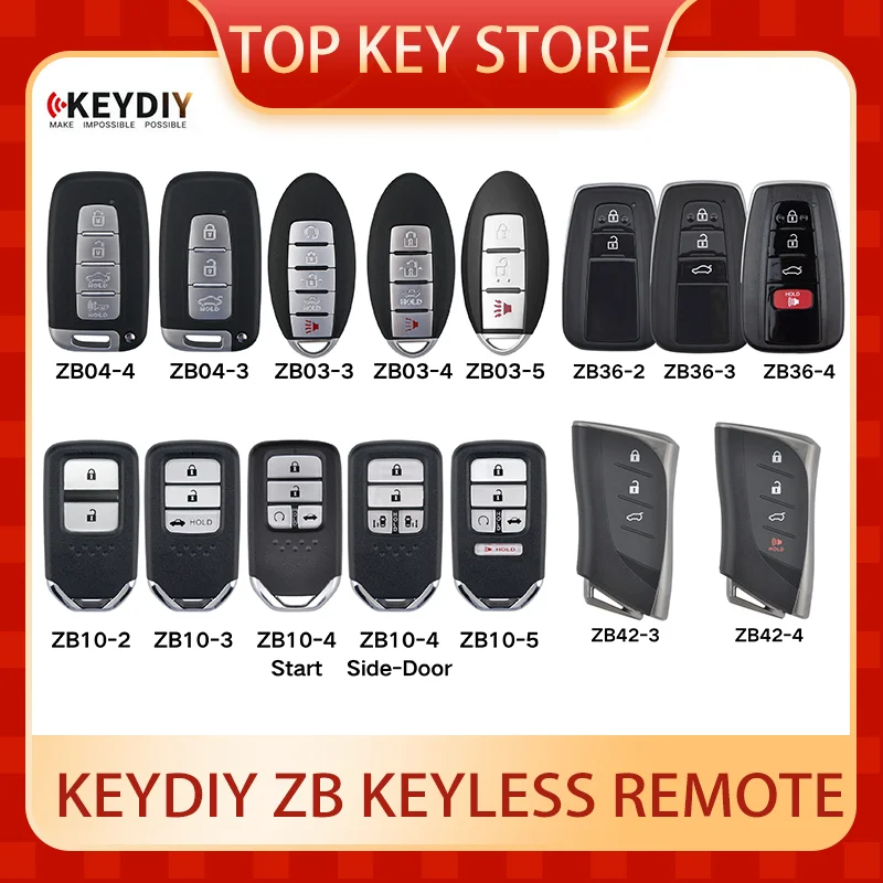 KEYDIY Universal Keyless Remote For 46/47/48/49/4A ZB03-4 ZB03-5 ZB04-3 ZB04-4 ZB10-3 ZB10-4 ZB10-5 ZB36-4 ZB36-3 ZB42-4 ZB42-3