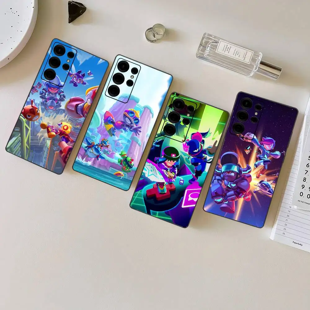 Cartoon B-Brawl Game Phone Case For Samsung S 24 fe 25 Ultra plus 20 lite 21 30 22 23 24 22 Ultra 5G Fundas