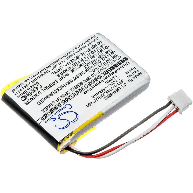 

Keyboard,Mouse 450mAh / 1.67Wh Battery For Logitech 533-000120 533-000121 533-000170 533-000172 AHB303450 L/N: 1412
