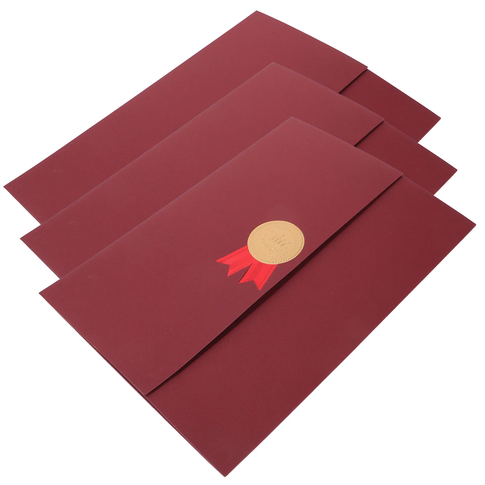 3Pcs Paper Certificate Holder Folding Diploma Cover Document Protector for Award Certificates Graduation Certificate Holder