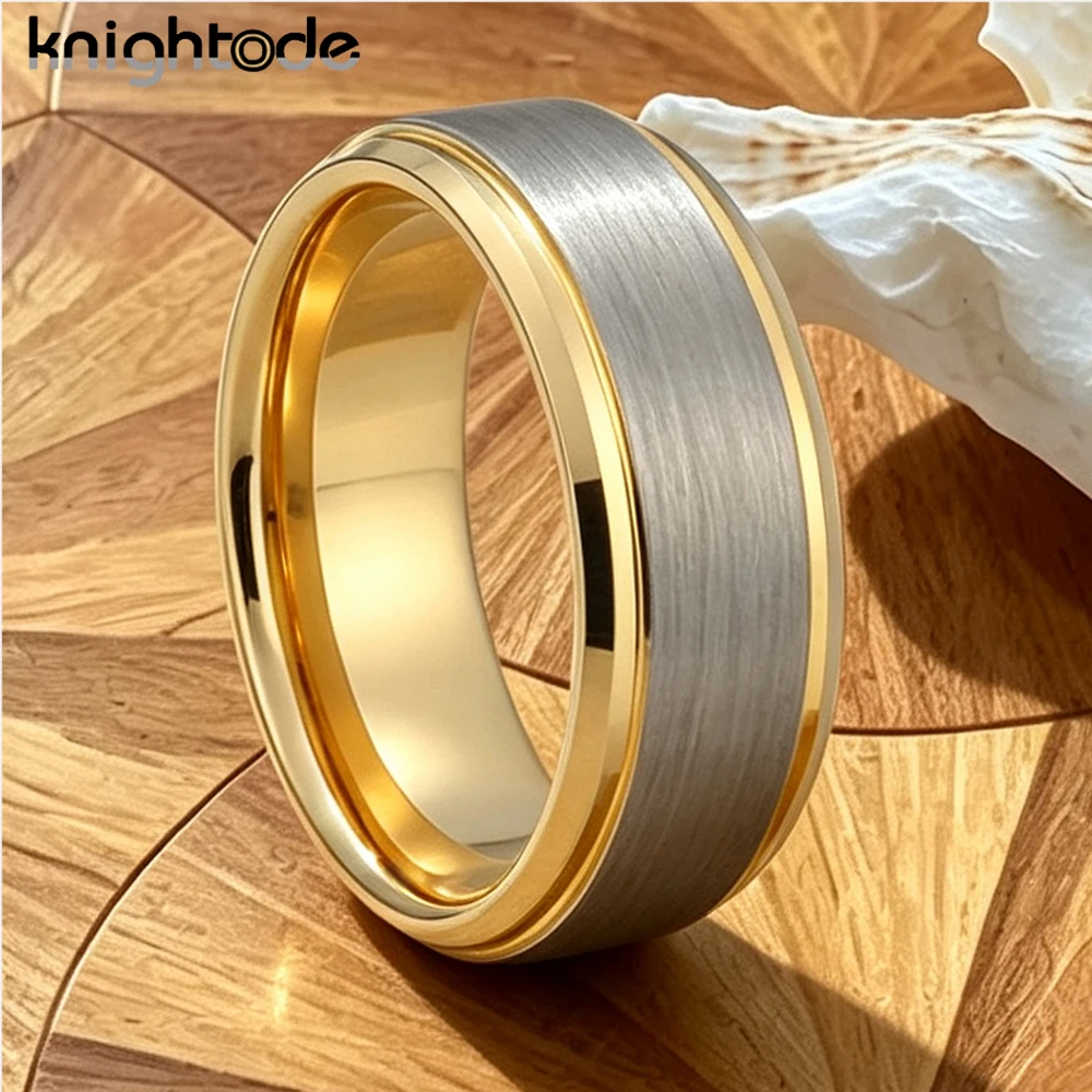 6mm/8mm Tungsten Steel Couple Rings Silver Brushed Engagement Wedding Band for Men And Women Anniversary Jewelry Gift view 5