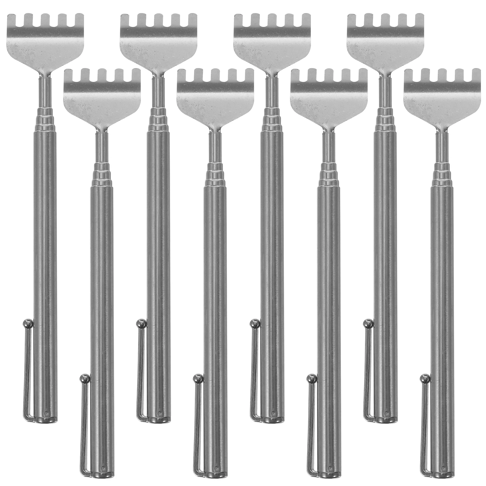 

8pcs Stainless Steel Portable Extendable Back Scratcher for Itch Relief Retractable Body Scratchers Elderly Massage Tool