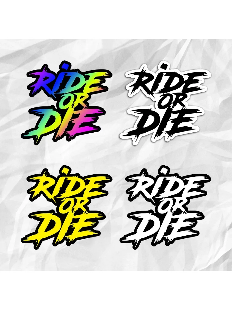 AliExpress NONE Ride or Die Vinyl Stickers, Waterproof Scratch Resistant Decals for Motorcycle Bike Road Bicycle Personalized Styling