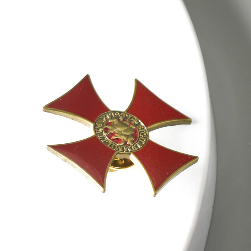 Knights Templar Badge Red Cross Enamel Pin Brooch for Jewelry Accessory