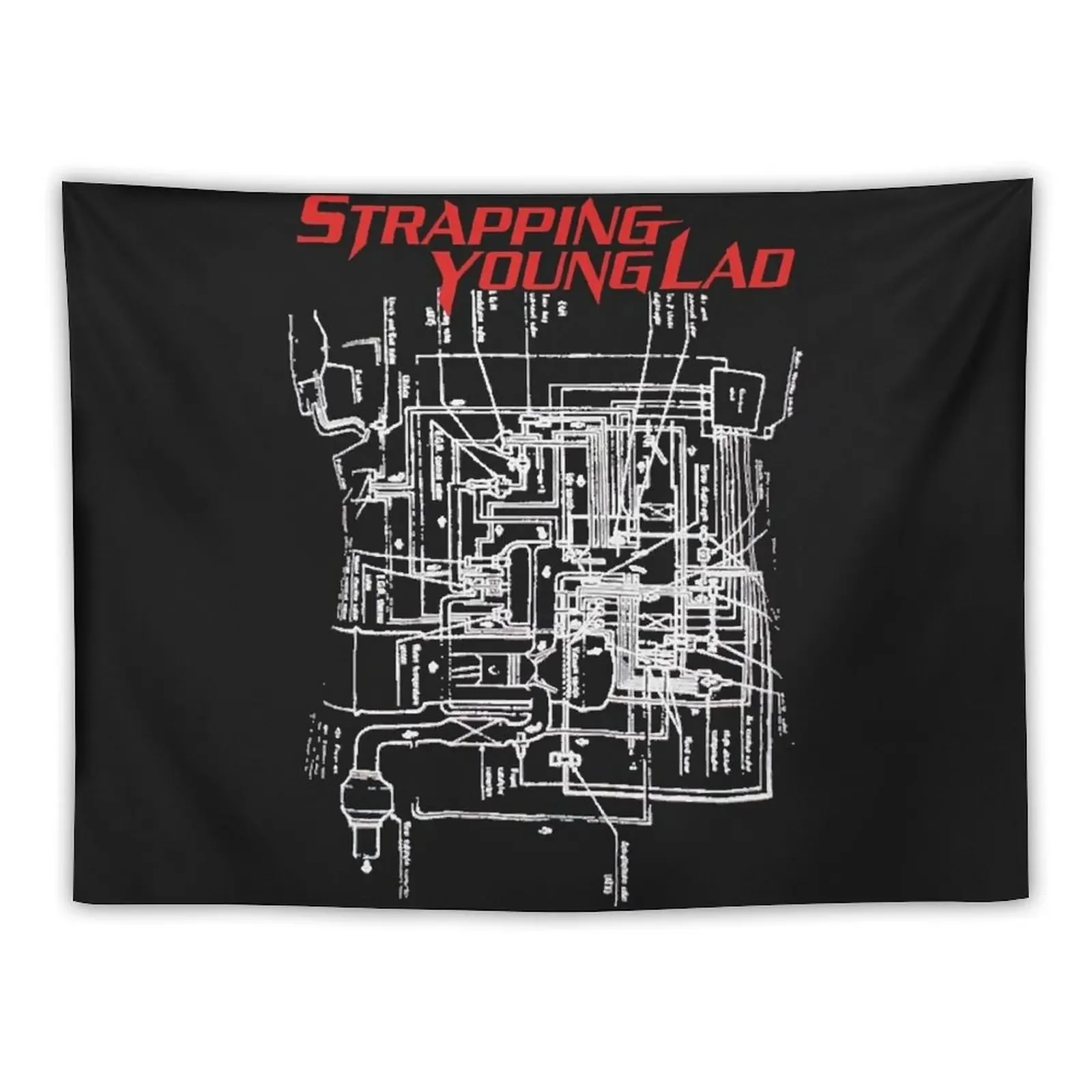 Strapping Young Lad Classic T-Shirt Tapestry Custom House Decorations Wall Art Tapestry