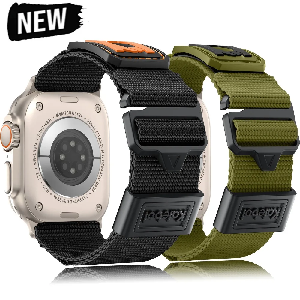 Tactical Sports Strap for Apple Watch Ultra 2 Band 49mm 46 44mm 41mm 45mm 40 42mm Nylon Band for Iwatch Series 10 9 8 7 6 SE 5 4