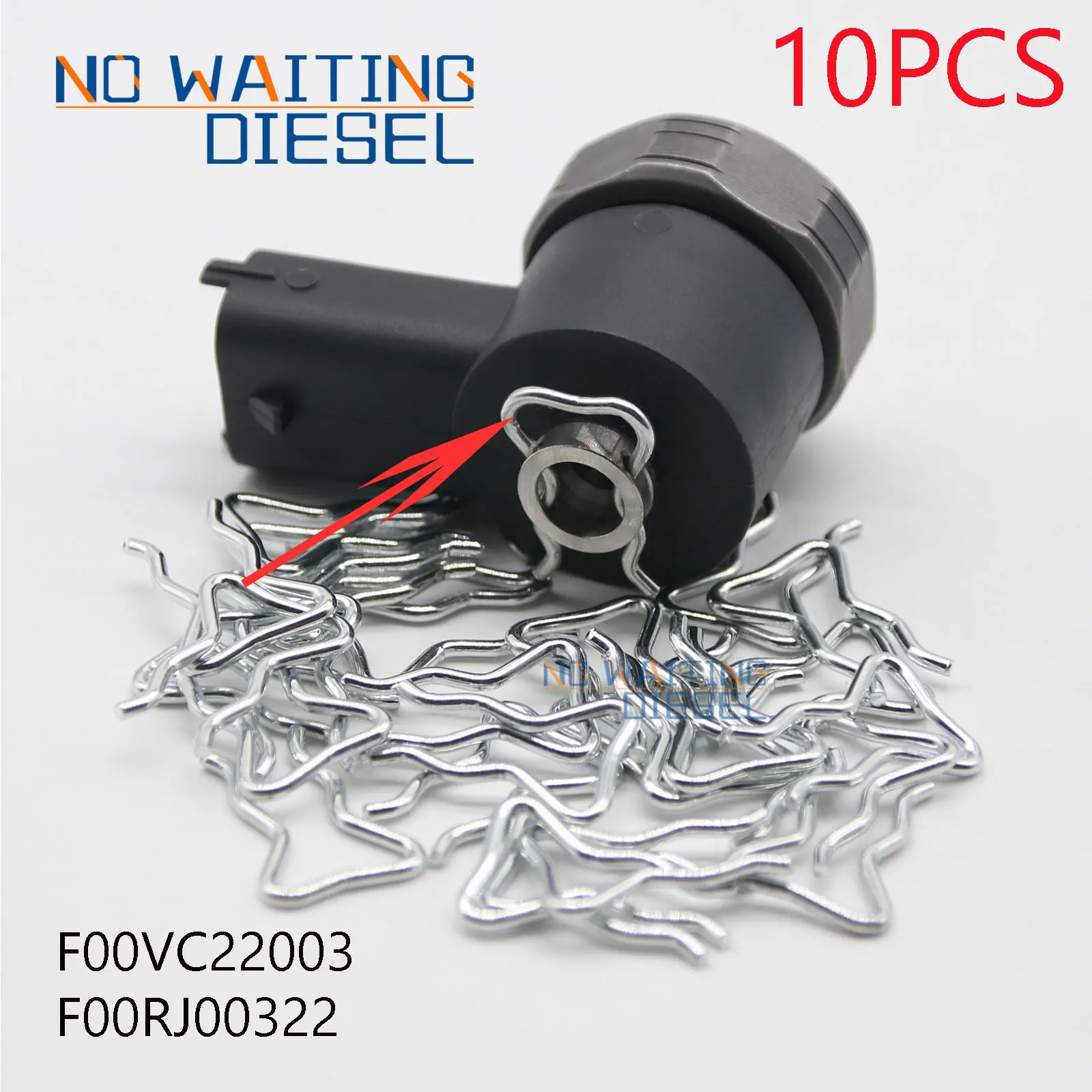 10pcs/bag F00RJ00322 Fuel Engine Common Rail Parts Injector Clip F 00V C22 003 Injector Clamping Saddle F00R J00 322 For Bosch