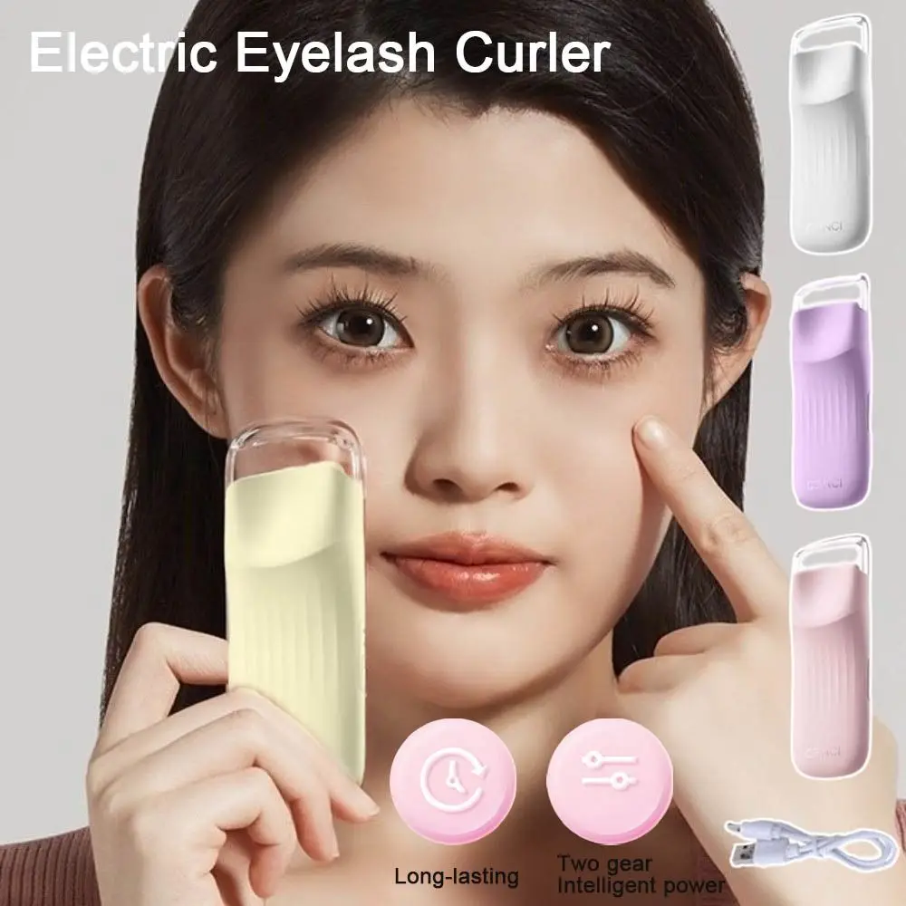 

Makeup Tools Electric Eyelash Curler Type-C Charging Fast Heating Heated Eyelash Curler Transparent Window Long-lasting