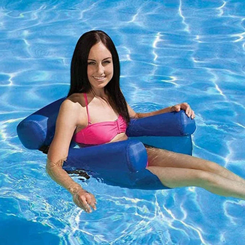 Folding Pool Chair, Inflatable Pool Float, Hammock Inflatable Pool Float, Multi-Purpose Pool Hammock Portable Water Hammock