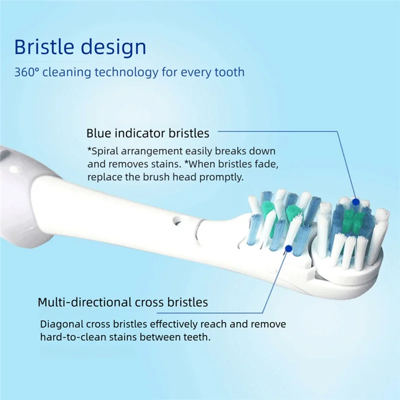 A23F-For Oral B Crossaction رؤوس فرشاة الأسنان البديلة، تنظف عميق للأسنان، يزيل البلاك بشكل فعال، للعناية بالأسنان