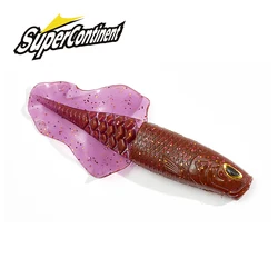 Supercontinent Vigour Perch Shad Soft Swimbait Fishing Lure 3D eyes 76mm/50mm Plastic Bass Fishing Lure