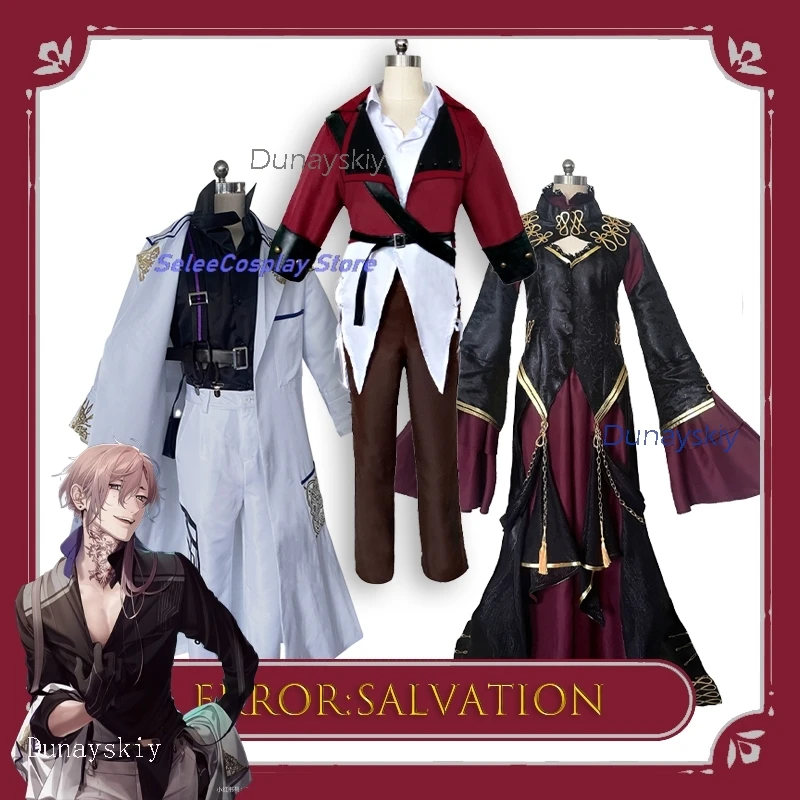 ErroR:salvation Ciel Blancfeu Adolphe Ankou مجموعة أزياء تنكرية للرجال أنيمي لعبة شخصية لعب الأدوار الزي حفلة الهالوين كوس
