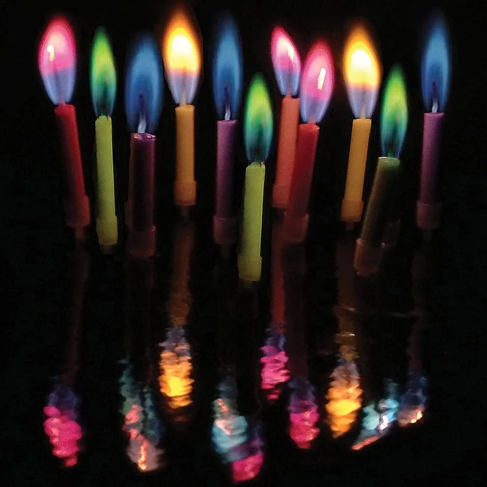 Wholesale Colorful Sparkler Birthday  Cake Candles Rainbow Flame Happy Birthday Candles