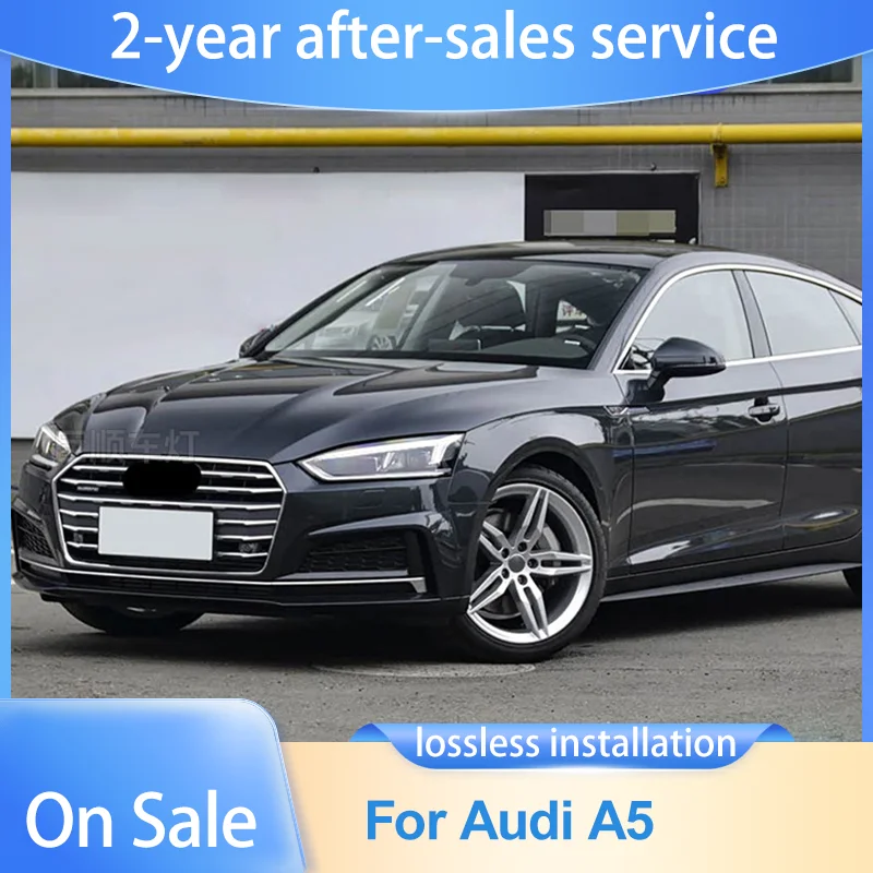 For Audi A5 B9 2017-2019 Headlights Assembly Upgrade LED Projector Lens Accessories,Low to High,Blink Signal Light,Plug and Play