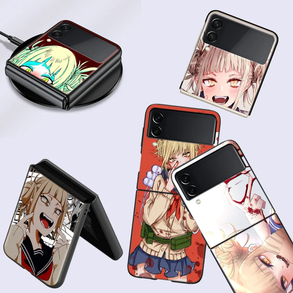 Toga Himiko Cell Cell Phone Case For Samsung Galaxy Z Flip 5 5G Z Flip 6 5G 4 3 Black Coque Hard PC Luxury Cover Z Flip Fashio