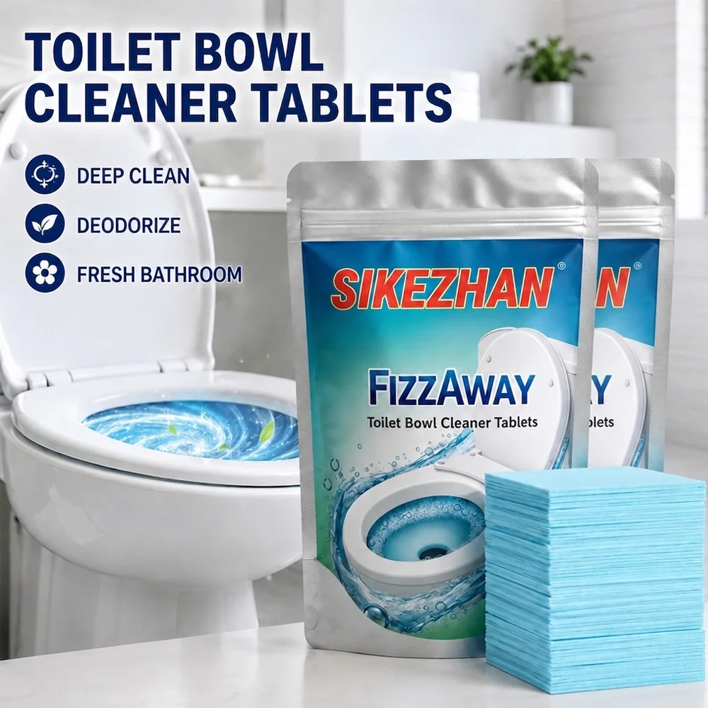 30/60/120pcs Toilet Bowl Cleaner Tablets, Septic Safe Fizzing Deodorizer, Quick Dissolve Stain Remover, Deep Clean Tabs, Descale