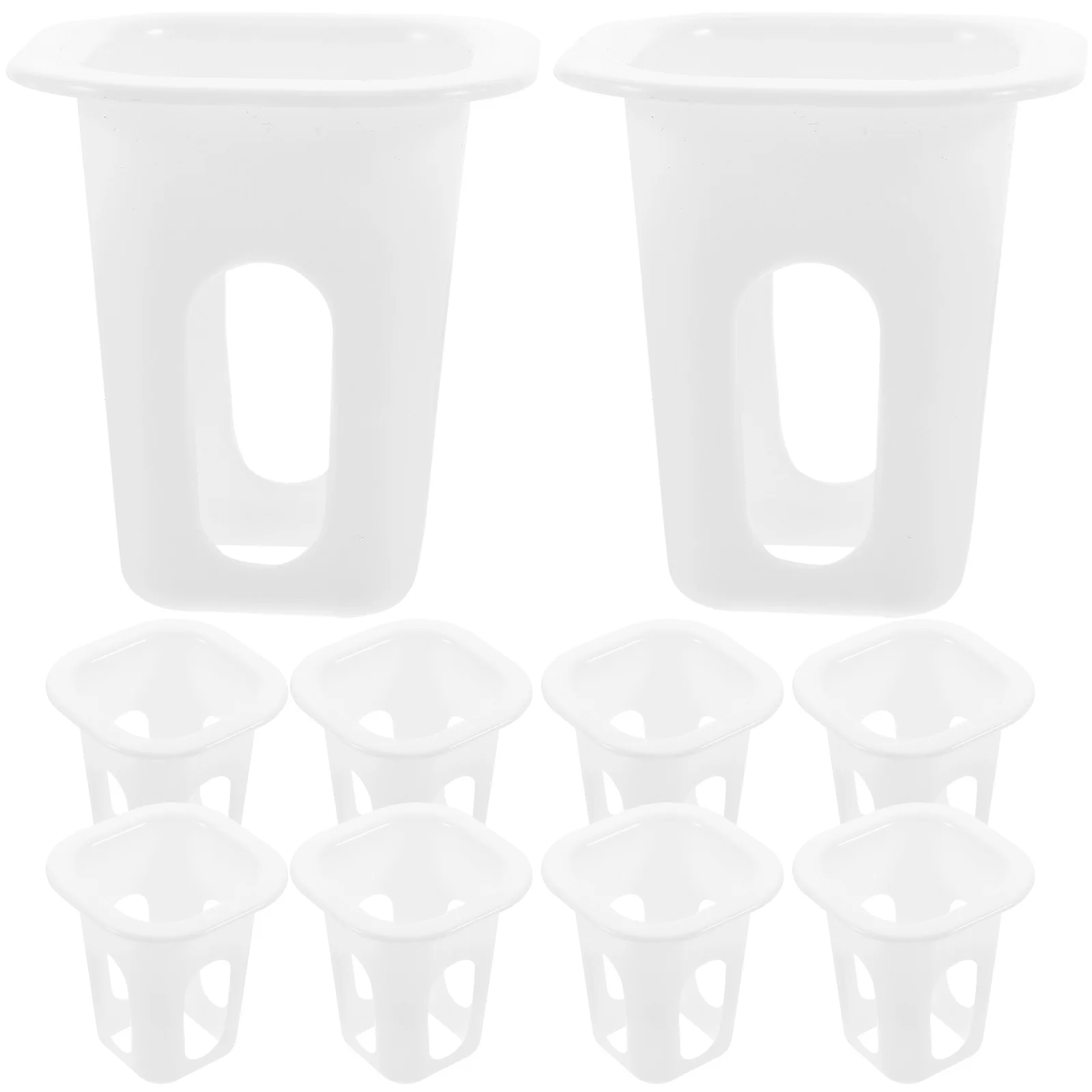 50 Stück quadratische PP-Kunststoff-Hydrokultur-Pflanzkörbe für Gemüse, Tomaten, Paprika, Orchideen, erdlose Kulturtöpfe, Garten