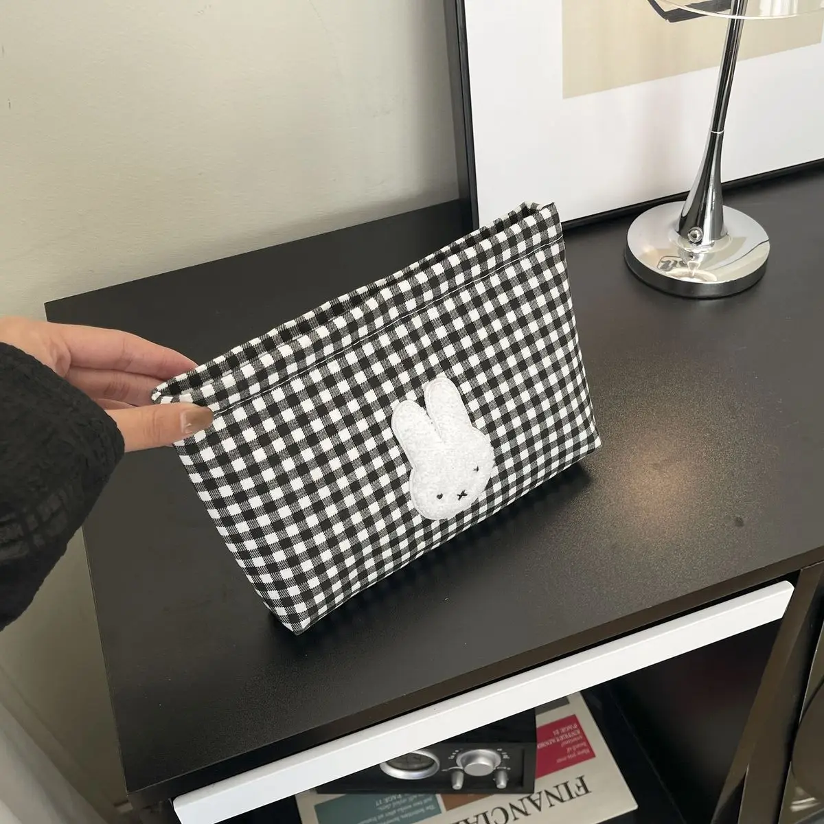 New Miffy Cute Kawaii High-Value Gift Makeup Bag Two-Dimensional Cartoon Creative Student Large Capacity Stationery Storage Bag