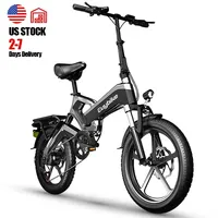 ZHENGBU K6S 20 Inch 48V 400W 500W 12.8AH Battery Foldable Ebike Full Suspension Electric Bicycle  7 Speed Folding Electric Bike
