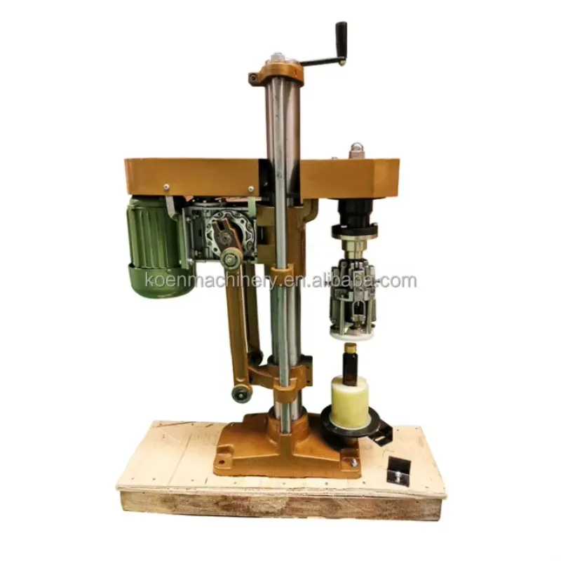 Semi Automatic Aluminum Screw Cover Capping Sealing Machine For Glass Bottle