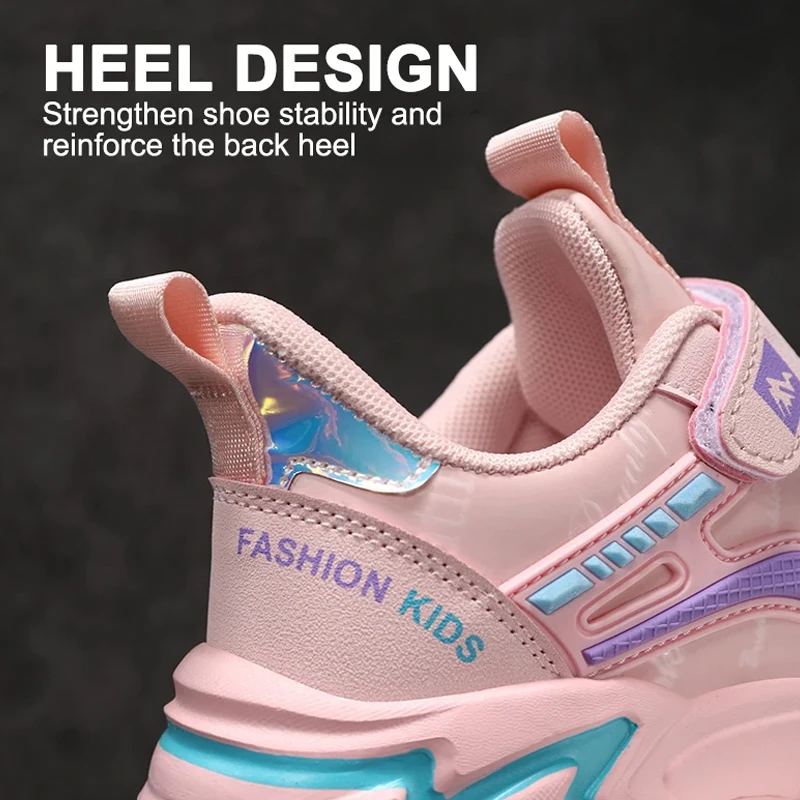 Trendy Kinder Casual Schuhe Mädchen Tennis Rutschfeste Student Kinder Outdoor Sport Lauf Sneaker Komfort Walking Schuhe – Detail 9