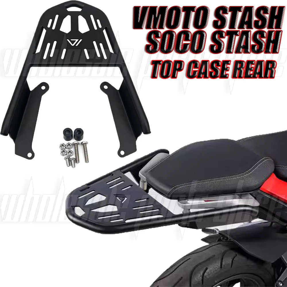 Rear Top Case Luggage Rack For VMoto STASH SOCO STASH Motorcycle Rear Cargo Carrier Bracket With Mounting Bolts Kit