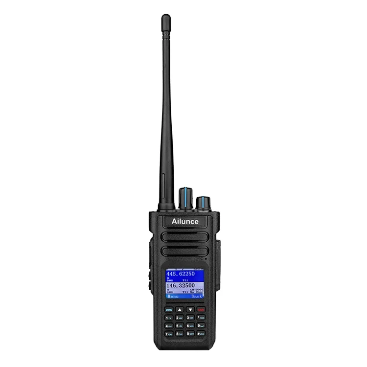 Ailunce 10W DMR dual band HD1 IP67 Waterproof GPS two way radio walkie talkie long range 200km with CE FCC IC