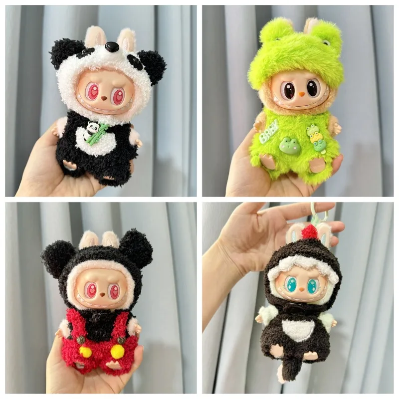 Second-generation blind box LabubuBU clothes vinyl face pendant LABUBU sitting party series cute baby clothes blind box toys