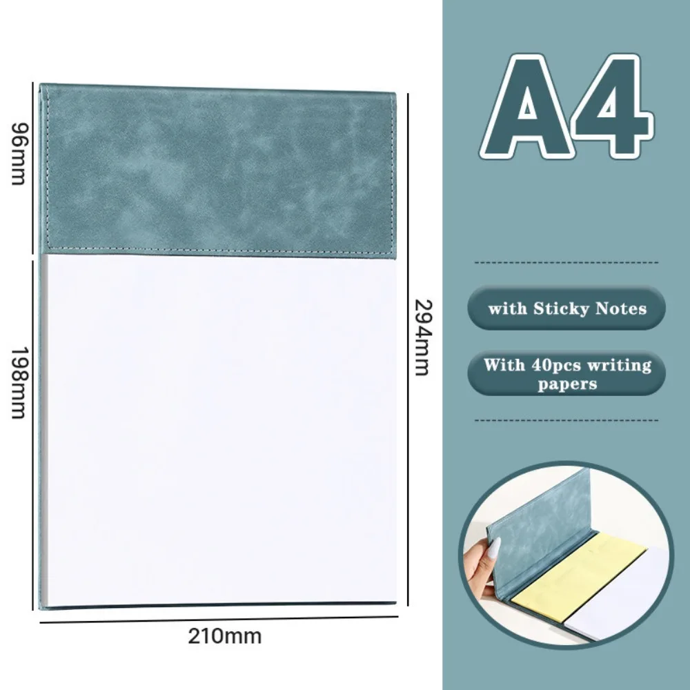 New Suede File Folder A4 With Sticky Notes Clipboard Document Folder School Students