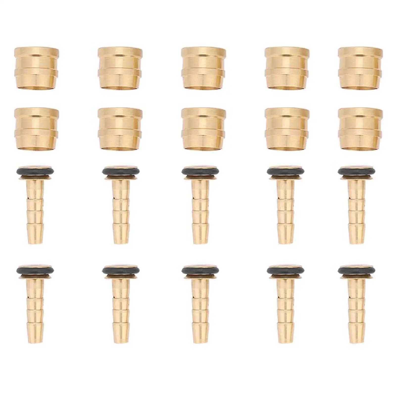 

10 Set Copper Gold Hydraulic Disc Brake Hose Olive Connectors for Bicycle Replacement Parts