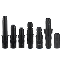 Adjustable Magnification 100X 130X 180X 200X 300X 360X 500X Zoom C Mount Lens For HDMI VGA USB Industry Video Microscope Camera