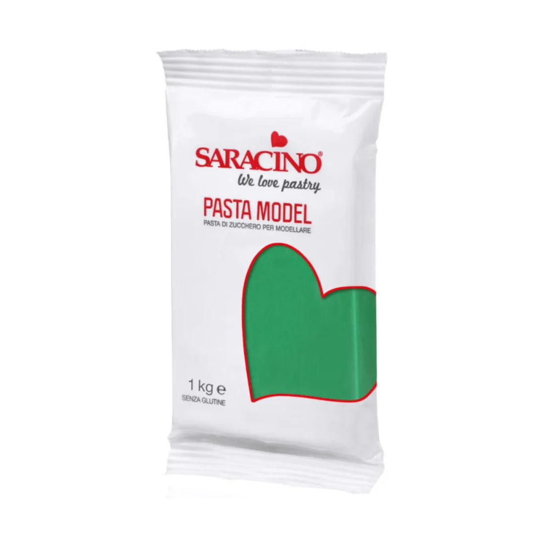 Masse de Sucre pour Modelage Pâte Modèle Vert 1kg-Sarac37
