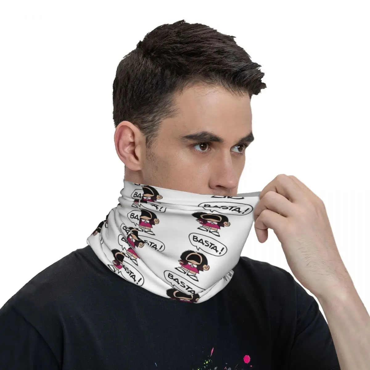 Comic Girl Enough Thin Wrap Scarf Bandana Neck Gaiter Face Cover Headband image 6