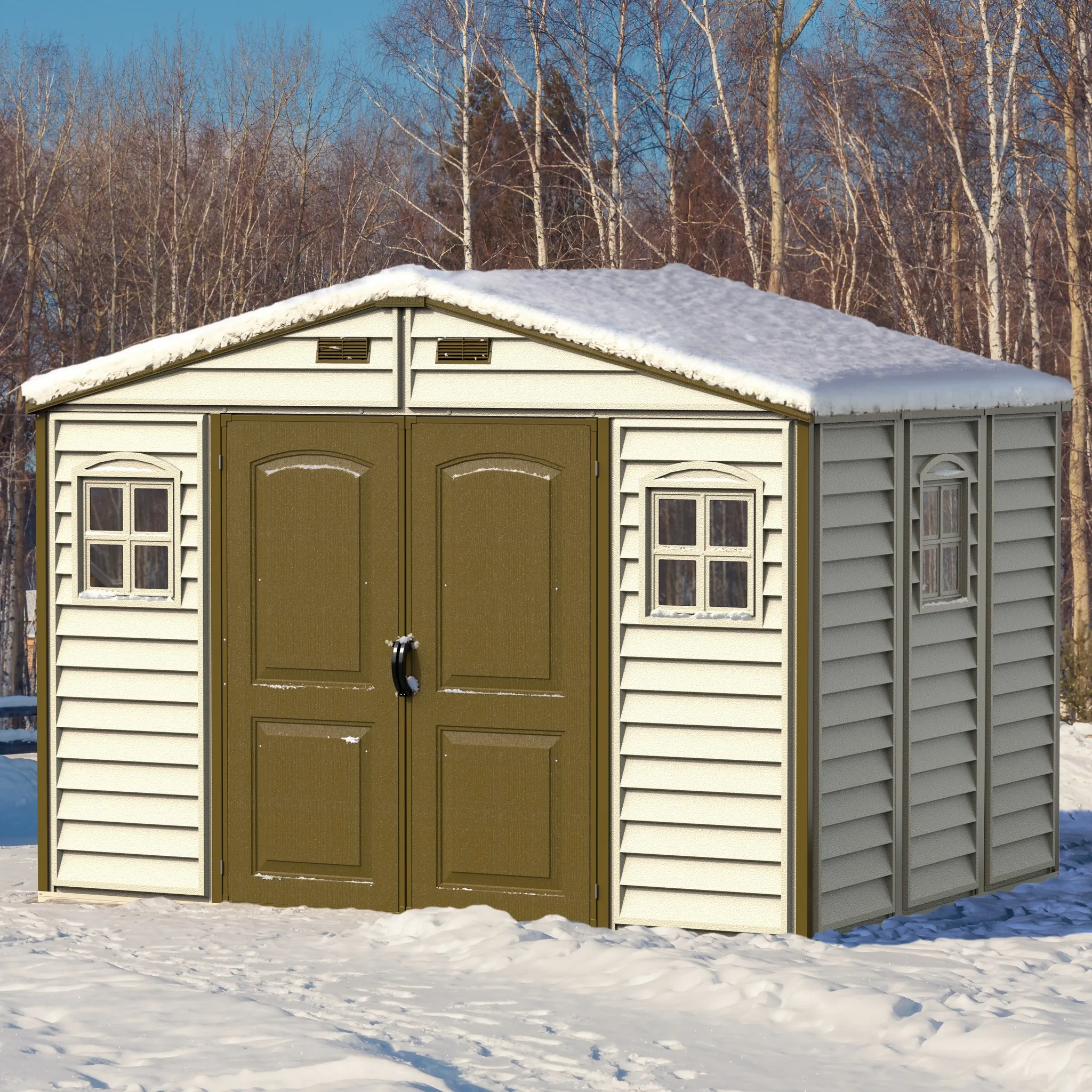 10X12 FT Storage Shed with Floor Frame vents for Outside Patio Lawn Garden Backyard shed storage house