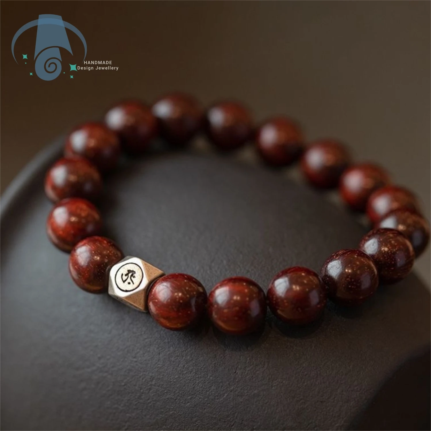 

Natural Small leaved rosewood Prayer Beads Bracelet for Zodiac snake Year Luck Protection Handmade Spiritual Jewelry Gift
