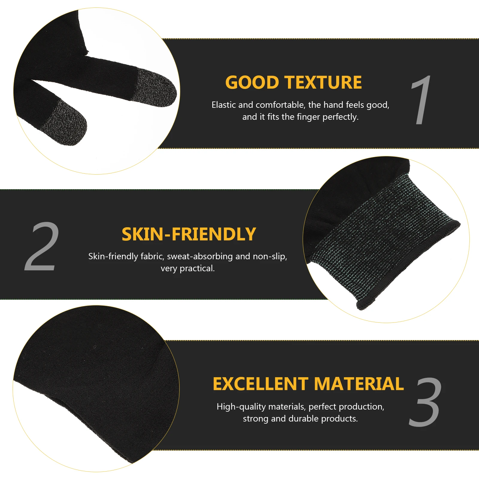 

2 Pair Mobile Game Gloves Runners for Men Gaming Sweaty Hands Cycling Hiking Women Carbon Fiber Gamer Finger Covers Man