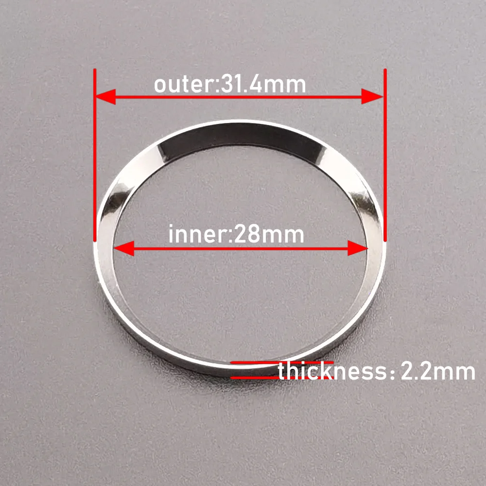 Modified 31.4MM Accessories SKX6105 Silver Chapter Ring Fit For SKX 6105 NH35 NH36 Movement Watch