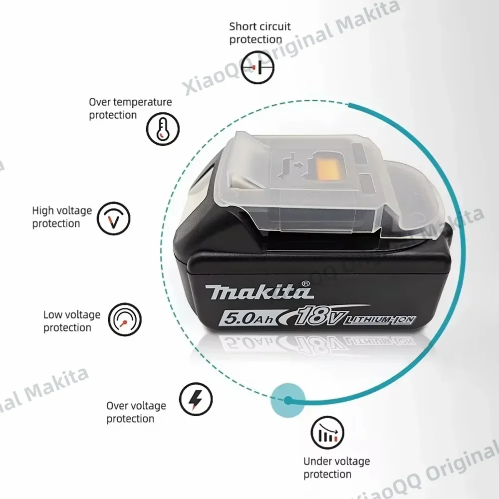 Original Makita 18v rechargeable battery screwdriver battery & charger for makita 18v Battery 5Ah BL1830b BL1840b BL1850b BL1860