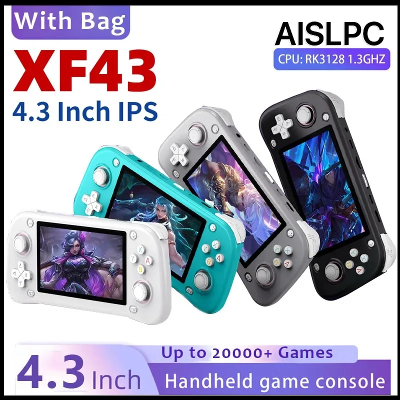 

XF43 Ретро портативная игровая консоль с открытым исходным кодом 4,3 "IPS экран Linux система игровые плееры 128 ГБ портативный карманный видеоплеер подарки