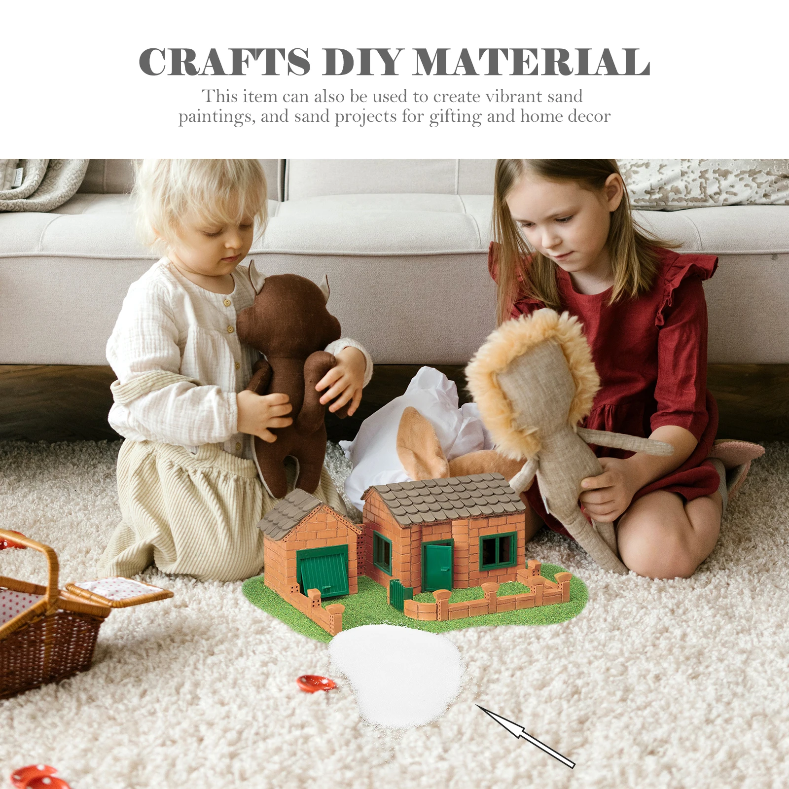 Arena Fina Decorativa de Cuarzo en Bolsa, Material para Manualidades, Accesorio para Mesa de Arena, Juego Creativo para Niños, Proyectos de Decoración del Hogar